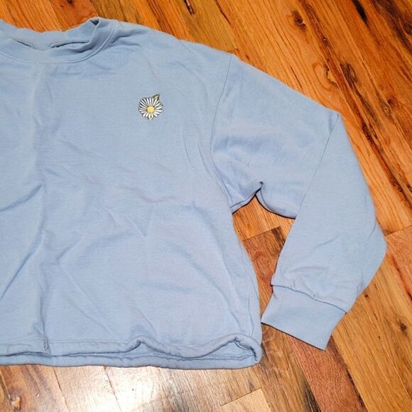 Belle Du Jour Sweatshirt Daisy Wide Crop Waist Drawstring XL - Picture 1 of 5